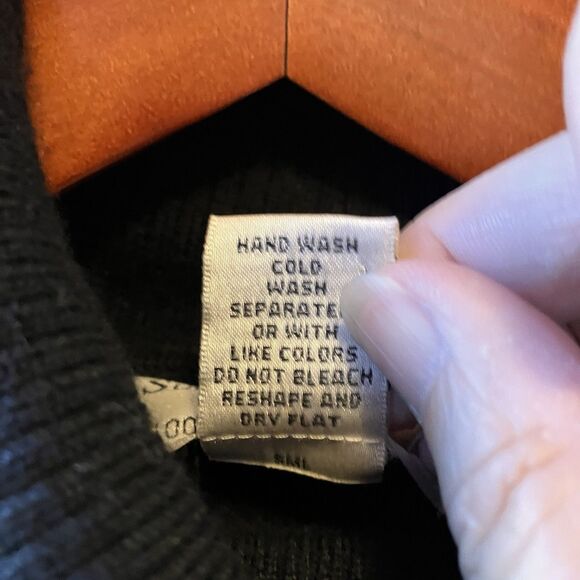 Susan Bristol Women's 100% Merino Wool Black Turtleneck Sweater Size 1X EUC - Picture 6 of 6